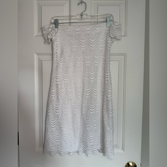 Lilly Pulitzer White Lace Off-Shoulder Mini Dress - Picture 2 of 4